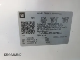 2020 Cadillac Escalade Luxury z VIN 1GYS3BKJ2LR224611, wystawiony jako Copart lot #73991893 z przebiegiem Nie podano mil oraz Nie do naprawy • Non repairable. Historia ofert i sprzedaży dostępna na DreamBid. Obrazek 14.