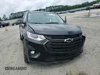 2021 Chevrolet Traverse Premier with VIN 1GNERKKW2MJ262862, listed as a Copart auction lot 58779765 with 76,927 mi miles and Salvage title. Bid and sale history available at DreamBid. Image 14.