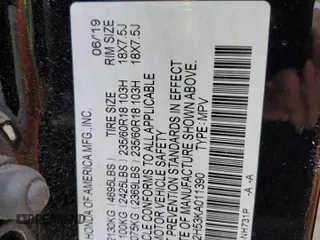 2019 Honda CR-V EX with VIN 5J6RW2H53KA011390, listed as a Copart auction lot 54722925 with 87,085 mi miles and Salvage Title. Bid and sale history available at carsss.com. Image 14.