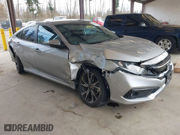 2021 Honda Civic Sport with VIN 2HGFC2F83MH521470, listed as a IAAI auction lot 41828890 with 49,703 mi miles and . Bid and sale history available at DreamBid. Image 1.