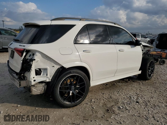 2021 Mercedes-Benz GLE 53 AMG with VIN 4JGFB6BB0MA442164, listed as a Copart auction lot 42357015 with 72,364 mi miles and Salvage title. Bid and sale history available at DreamBid. Image 3.