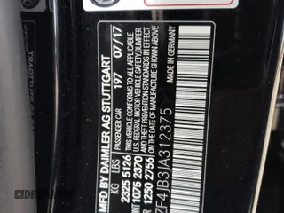 2018 Mercedes-Benz E-Class E 300 with VIN WDDZF4JB3JA312375, listed as a Copart auction lot 45075973 with 34,202 mi miles. Bid and sale history available at carsss.com. Image 12.