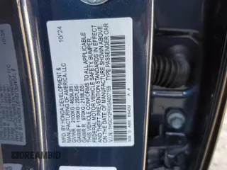 2025 Honda Accord EX-L with VIN 1HGCY2F6XSA007159, listed as a Copart auction lot 52245095 with 2,588 mi miles and Salvage title. Bid and sale history available at DreamBid. Image 14.