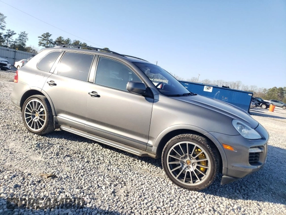 2009 Porsche Cayenne Turbo with VIN WP1AC29P79LA81564, listed as a Copart auction lot 43852815 with 71,760 mi miles and Salvage Title. Bid and sale history available at carsss.com. Image 4.