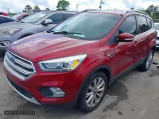 2017 Ford Escape Titanium with VIN 1FMCU0JD7HUD49336, listed as a IAAI auction lot 42028518 with 153,147 mi miles. Bid and sale history available at carsss.com. Image 2.