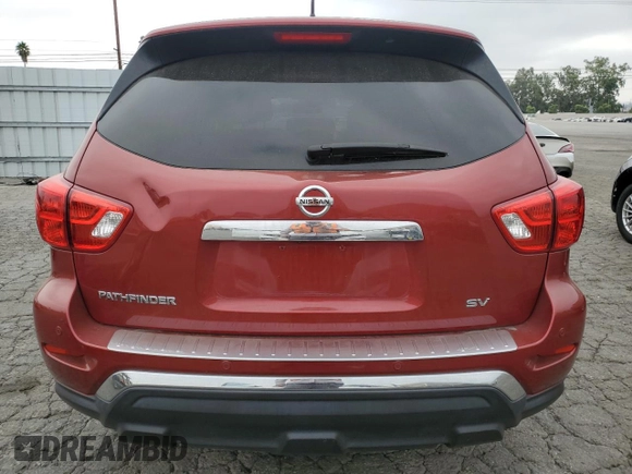 2017 Nissan Pathfinder S with VIN 5N1DR2MN9HC601356, listed as a Copart auction lot 62327685 with 111,588 mi miles and Salvage title. Bid and sale history available at DreamBid. Image 6.