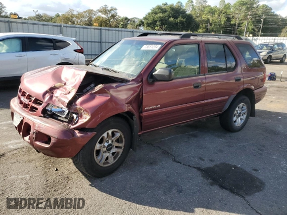 2002 Isuzu Rodeo S with VIN 4S2CK58W324325318, listed as a Copart auction lot 78851294 with 166,323 mi miles and Salvage Title. Bid and sale history available at DreamBid. Image 1.