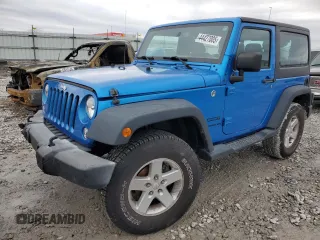 2016 Jeep Wrangler Black Bear with VIN 1C4AJWAGXGL196893, listed as a Copart auction lot 44427005 with 45,751 mi miles and Salvage title. Bid and sale history available at DreamBid. Image 1.