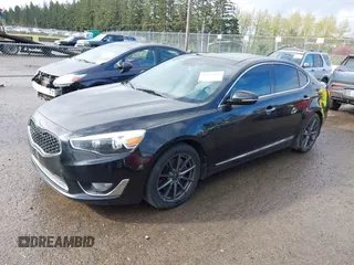 2014 Kia Cadenza Premium with VIN KNALN4D71E5132396, listed as a IAAI auction lot 41977031 with 114,714 mi miles. Bid and sale history available at carsss.com. Image 2.