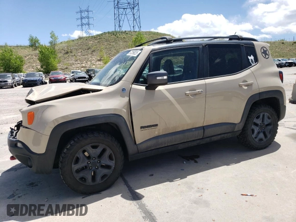 2017 Jeep Renegade Trailhawk with VIN ZACCJBCBXHPE97129, listed as a Copart auction lot 57259825 with 71,380 mi miles and Non repairable. Bid and sale history available at DreamBid. Image 1.