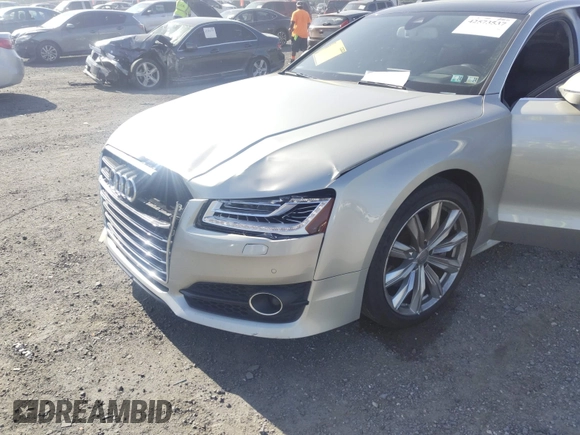2017 Audi A8 with VIN WAU44AFD3HN014802, listed as a IAAI auction lot 42573537 with 121,096 mi miles and . Bid and sale history available at DreamBid. Image 6.
