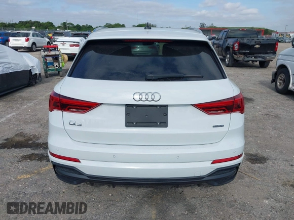 2022 Audi Q3 S line Premium Plus with VIN WA1EECF32N1065423, listed as a IAAI auction lot 42081354 with 27,071 mi miles and . Bid and sale history available at DreamBid. Image 16.