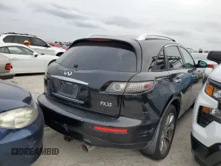 2005 Infiniti FX35 with VIN JNRAS08W95X204141, listed as a Copart auction lot 75446294 with 0 mi miles and Salvage Title. Bid and sale history available at carsss.com. Image 3.