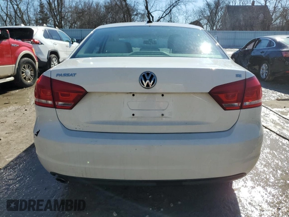 2013 Volkswagen Passat SE with VIN 1VWBH7A36DC139893, listed as a Copart auction lot 46299765 with 100,322 mi miles and Clean Title. Bid and sale history available at carsss.com. Image 6.