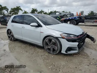 2019 Volkswagen Golf GTI S with VIN 3VW6T7AU8KM003186, listed as a Copart auction lot 53166134 with 54,672 mi miles and Non Repairable. Bid and sale history available at carsss.com. Image 4.