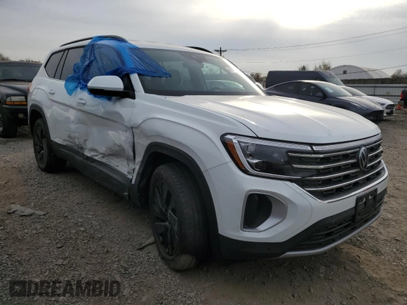 2024 Volkswagen Atlas SE z VIN 1V2HR2CAXRC571675, wystawiony jako Copart lot #80118324 z przebiegiem 6 839 mil mil oraz Szkoda całkowita • Salvage title. Historia ofert i sprzedaży dostępna na DreamBid. Obrazek 4.