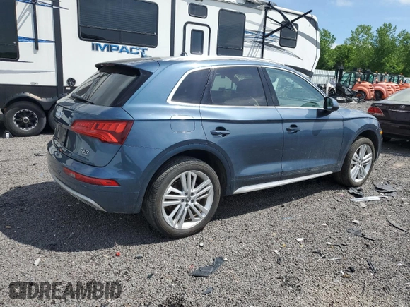 2018 Audi Q5 Premium Plus with VIN WA1BNAFY0J2010430, listed as a Copart auction lot 56914275 with Not provided miles and Salvage title. Bid and sale history available at DreamBid. Image 3.