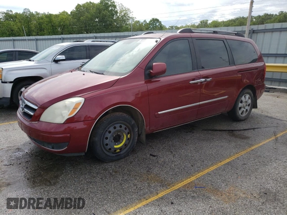 2007 Hyundai Entourage GLS с VIN KNDMC233776012566, выставлен на аукционе Copart как лот 65477123 с пробегом Не указан миль и На запчасти • Non repairable. История ставок и продаж доступна на DreamBid. Изображение 1.