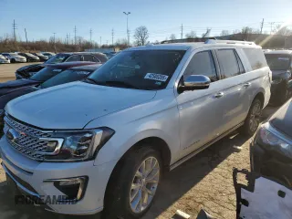 2019 Ford Expedition Max Platinum z VIN 1FMJK1MT3KEA53639, wystawiony jako Copart lot #42505355 z przebiegiem 121 078 mil mil oraz Szkoda całkowita • Salvage title. Historia ofert i sprzedaży dostępna na DreamBid. Obrazek 1.