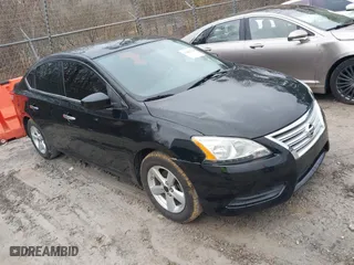 2015 Nissan Sentra S with VIN 3N1AB7AP7FY221213, listed as a IAAI auction lot 41467786 with 104,116 mi miles. Bid and sale history available at carsss.com. Image 1.