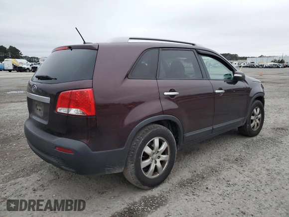 2013 Kia Sorento LX with VIN 5XYKT4A20DG314559, listed as a Copart auction lot 85943334 with 166,771 mi miles and Salvage title. Bid and sale history available at DreamBid. Image 3.