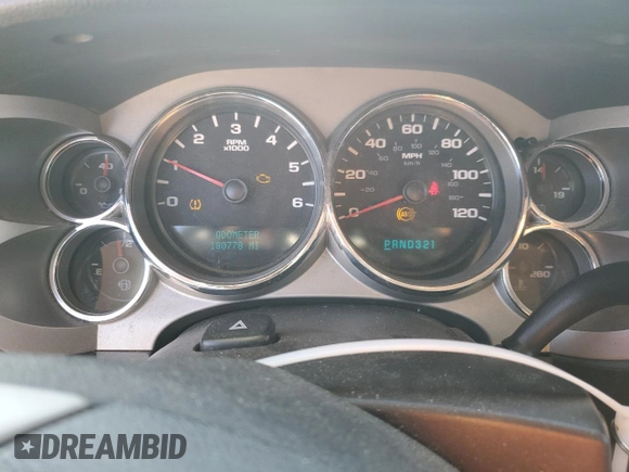 2007 Chevrolet Silverado 1500 LTZ with VIN 2GCEC19J971591295, listed as a Copart auction lot 43725545 with 180,778 mi miles and Salvage Title. Bid and sale history available at carsss.com. Image 9.