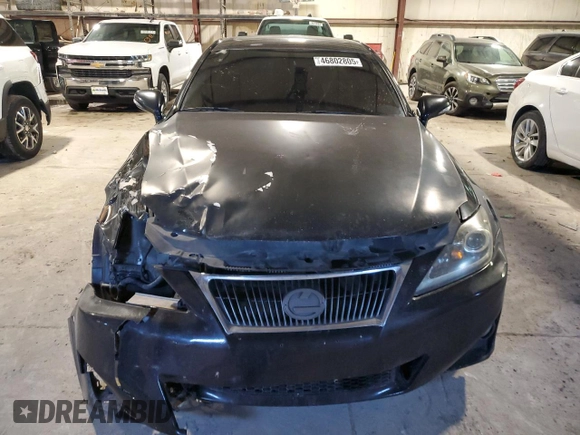 2011 Lexus IS 250 with VIN JTHBF5C22B5148656, listed as a Copart auction lot 46802805 with 167,848 mi miles and Salvage Title. Bid and sale history available at carsss.com. Image 5.