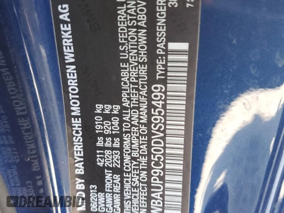 2013 BMW 1 Series 128i с VIN WBAUP9C50DVS95499, выставлен на аукционе Copart как лот 52392875 с пробегом 90 993 миль миль и Чистый • Clean title. История ставок и продаж доступна на DreamBid. Изображение 12.