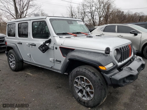 2024 Jeep Wrangler Sport S with VIN 1C4PJXDG5RW260402, listed as a Copart auction lot 50365375 with 7,721 mi miles and Non Repairable. Bid and sale history available at carsss.com. Image 4.