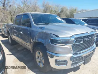 2025 Ram 1500 Big Horn with VIN 1C6SRFFP3SN581139, listed as a IAAI auction lot 41840257 with 18,380 mi miles. Bid and sale history available at carsss.com. Image 1.