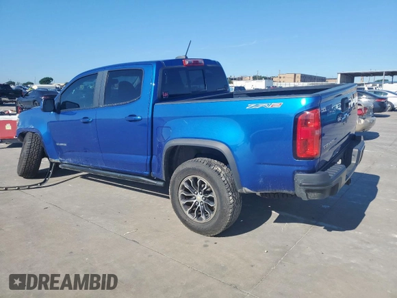 2020 Chevrolet Colorado 4WD ZR2 with VIN 1GCGTEEN6L1104160, listed as a Copart auction lot 56140705 with 70,683 mi miles and Salvage title. Bid and sale history available at DreamBid. Image 2.