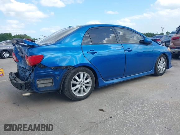 2009 Toyota Corolla with VIN 2T1BU40E69C154781, listed as a IAAI auction lot 42009936 with 180,039 mi miles. Bid and sale history available at carsss.com. Image 4.