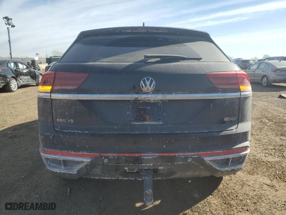 2020 Volkswagen Atlas Cross Sport 3.6L V6 SEL R-Line with VIN 1V2RE2CA2LC224610, listed as a Copart auction lot 43158785 with 71,604 mi miles and Salvage Title. Bid and sale history available at carsss.com. Image 6.
