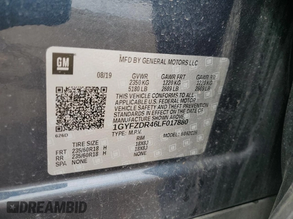 2020 Cadillac XT4 AWD Premium Luxury z VIN 1GYFZDR46LF017880, wystawiony jako Copart lot #51617765 z przebiegiem 42 325 mil mil oraz Czysty tytuł • Clean title. Historia ofert i sprzedaży dostępna na DreamBid. Obrazek 15.