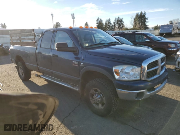 2007 Dodge Ram 2500 SLT with VIN 1D7KS28C57J553668, listed as a Copart auction lot 87590385 with 210,170 mi miles and Salvage Title. Bid and sale history available at carsss.com. Image 4.