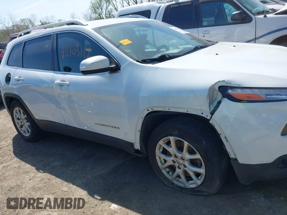 2015 Jeep Cherokee Latitude with VIN 1C4PJLCBXFW506502, listed as a IAAI auction lot 42103117 with 160,433 mi miles and . Bid and sale history available at carsss.com. Image 14.