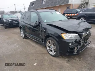 2013 BMW X3 xDrive28i with VIN 5UXWX9C54D0D02299, listed as a IAAI auction lot 41731353 with 105,066 mi miles. Bid and sale history available at carsss.com. Image 1.