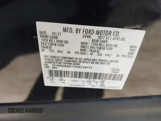 2017 Ford Police Interceptor Utility с VIN 1FM5K8ARXHGC34771, выставлен на аукционе IAAI как лот 42629582 с пробегом Не указан миль и . История ставок и продаж доступна на DreamBid. Изображение 9.