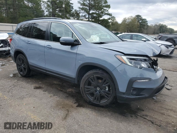2022 Honda Pilot Special Edition with VIN 5FNYF5H2XNB035139, listed as a Copart auction lot 88895155 with 50,914 mi miles and Salvage Title. Bid and sale history available at DreamBid. Image 4.