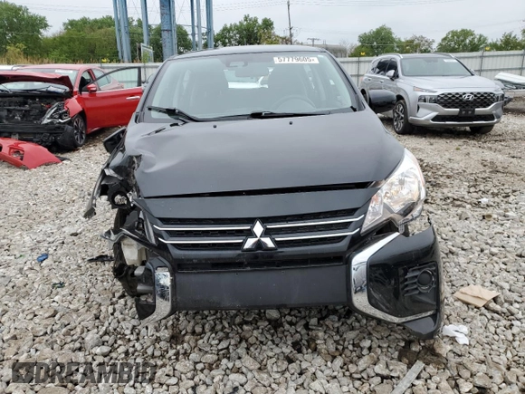 2022 Mitsubishi Mirage ES with VIN ML32AUHJ2NH005710, listed as a Copart auction lot 57779605 with 57,677 mi miles and Salvage title. Bid and sale history available at DreamBid. Image 5.