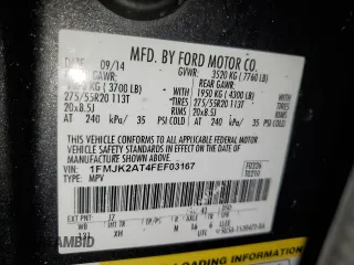 2015 Ford Expedition Max Limited with VIN 1FMJK2AT4FEF03167, listed as a Copart auction lot 52597275 with 232,991 mi miles and Clean title. Bid and sale history available at DreamBid. Image 13.