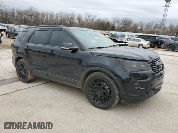 2018 Ford Explorer Sport with VIN 1FM5K8GT3JGB42670, listed as a Copart auction lot 45348975 with 165,119 mi miles and Salvage title. Bid and sale history available at DreamBid. Image 4.