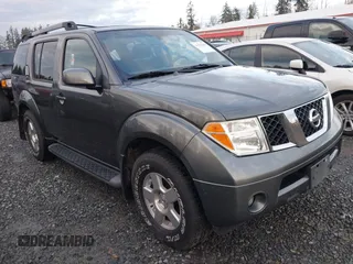 2005 Nissan Pathfinder SE with VIN 5N1AR18W45C726096, listed as a IAAI auction lot 41265086 with 209,183 mi miles and . Bid and sale history available at DreamBid. Image 1.