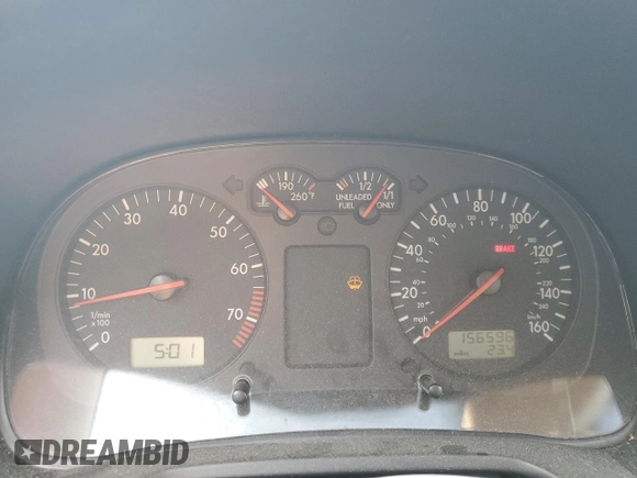 2001 Volkswagen Jetta with VIN 3VWST29M31M013547, listed as a Copart auction lot 60316525 with 156,596 mi miles and Salvage title. Bid and sale history available at DreamBid. Image 9.