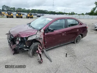 2021 Mitsubishi Mirage ES with VIN ML32FUFJXMHF00744, listed as a Copart auction lot 58791135 with 52,444 mi miles and Salvage title. Bid and sale history available at DreamBid. Image 1.