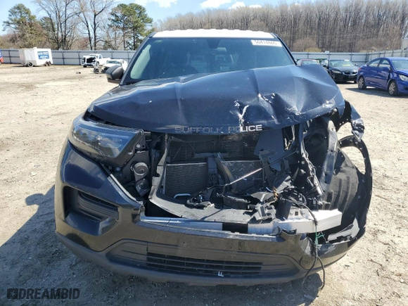 2020 Ford Police Interceptor Utility with VIN 1FM5K8AB8LGB85548, listed as a Copart auction lot 50414605 with 0 mi miles and Salvage Title. Bid and sale history available at carsss.com. Image 5.