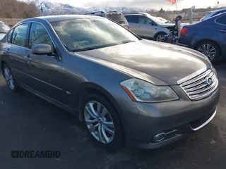 2008 Infiniti M with VIN JNKAY01F58M653457, listed as a IAAI auction lot 41206572 with 181,338 mi miles. Bid and sale history available at carsss.com. Image 1.