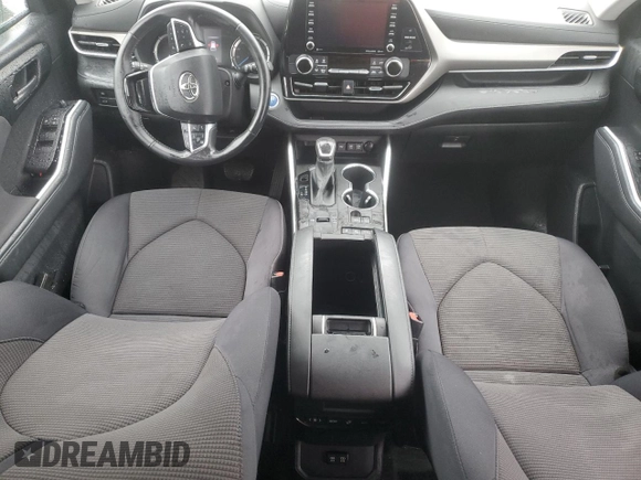 2021 Toyota Highlander Hybrid LE with VIN 5TDBBRCH1MS518064, listed as a Copart auction lot 50311555 with Not provided miles and Salvage title. Bid and sale history available at DreamBid. Image 8.