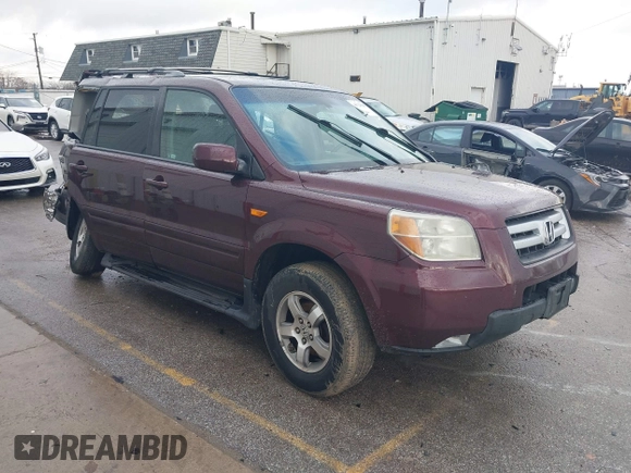 2007 Honda Pilot EX-L with VIN 2HKYF18547H533084, listed as a IAAI auction lot 41729988 with 199,886 mi miles and . Bid and sale history available at DreamBid. Image 1.