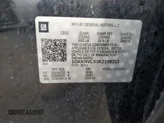 2019 GMC Acadia SLT with VIN 1GKKNVLS5KZ199313, listed as a Copart auction lot 78445053 with 141,883 mi miles and Salvage Title. Bid and sale history available at DreamBid. Image 13.